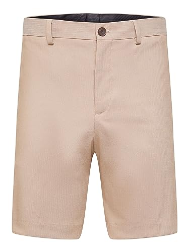 SELECTED HOMME Herren Slhslim-adam Shorts B Noos, Sand/Pattern:herringbone, S SELECTED HOMME Herren Slhslim-adam Shorts B Noos, Sand/Pattern:herringbone, S von SELETED HOMME