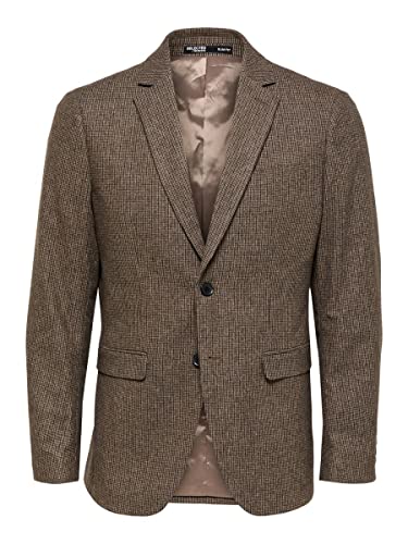 SELECTED HOMME Herren Slhslim-adrian Blz B Noos Sakko, Brownie, 54 EU von SELECTED HOMME