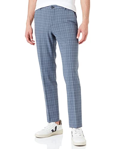 SELECTED HOMME Herren Slhslim-liam Greyblu Chk Trs Flex B Noos, Grey/Checks:blue, 44 von SELECTED HOMME