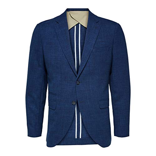 SELECTED HOMME Herren Slhslim-oasis Blue Blz Noos Blazer, Estate Blue, 90 EU von SELECTED HOMME