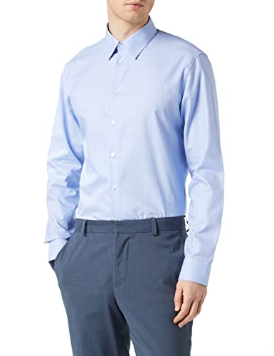 SELECTED HOMME Herren Slhslimnathan-gem Shirt Ls B Noos, Light Blue, XXL von SELECTED HOMME