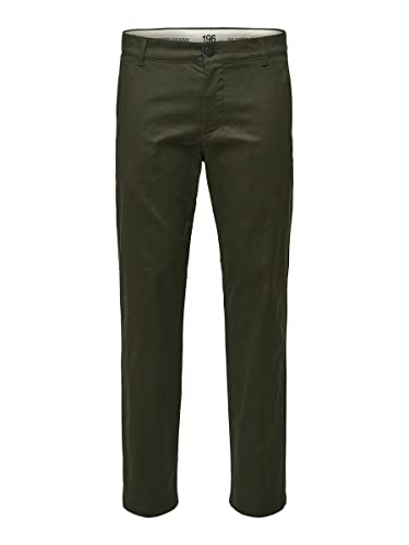 SELECTED HOMME Herren Slhstraight-stoke 196 Flex Pants W Noos Chino, Forest Night, 34 EU von SELECTED HOMME