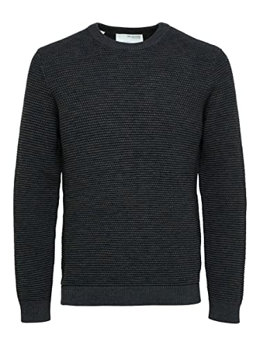 SELECTED HOMME Herren Slhvince Knit Bubble Crew Neck W Noos Pullover, Peat, XXL EU von SELECTED HOMME