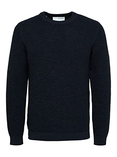 SELECTED HOMME Herren Slhvince Knit Bubble Crew Neck W Noos Pullover, Salute, XL EU von SELECTED HOMME