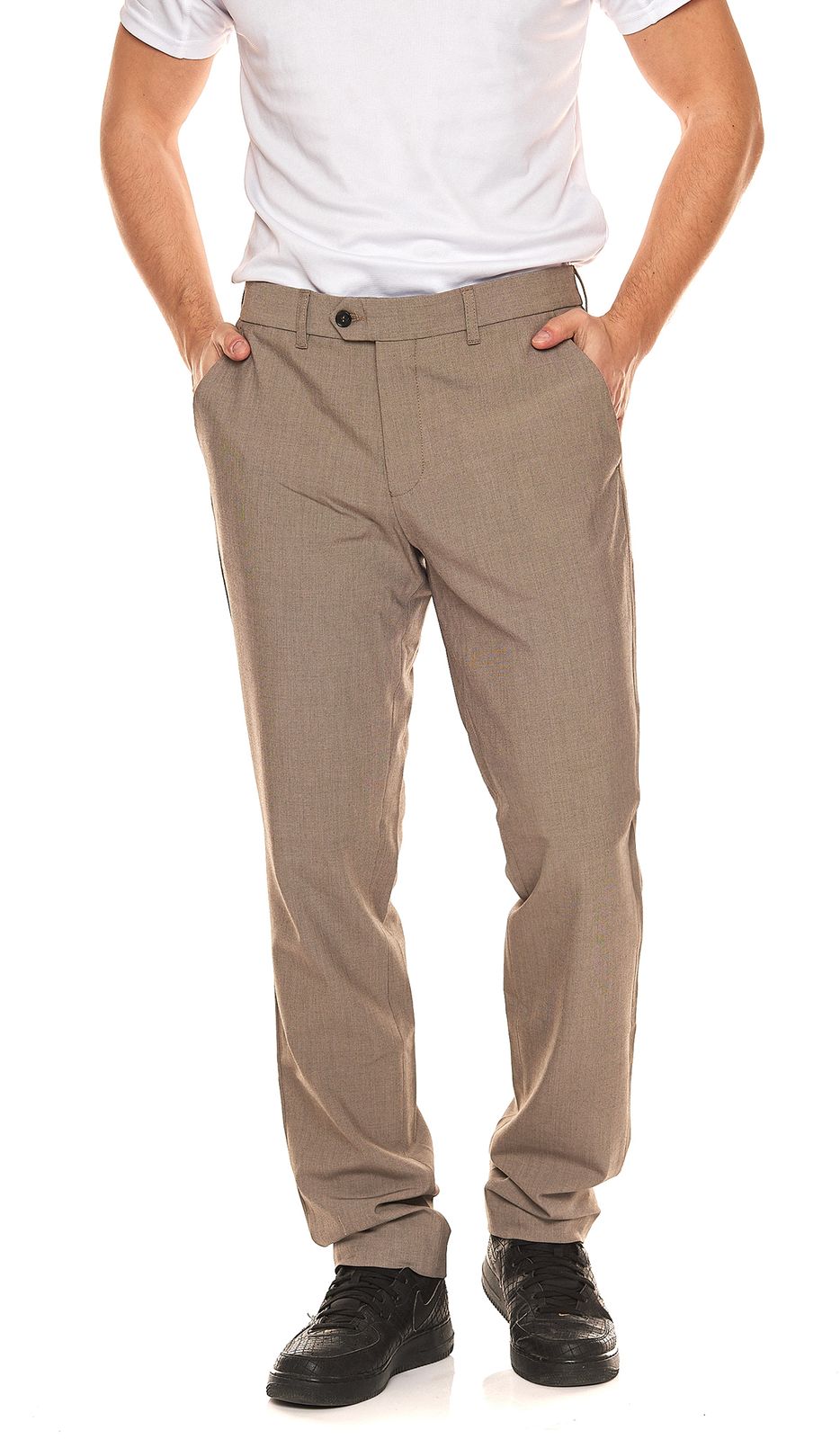 SELECTED HOMME Herren Stoff-Hose Ausgeh-Hose Slim-Carlo Flex Structure 16074317 Beige von SELECTED HOMME