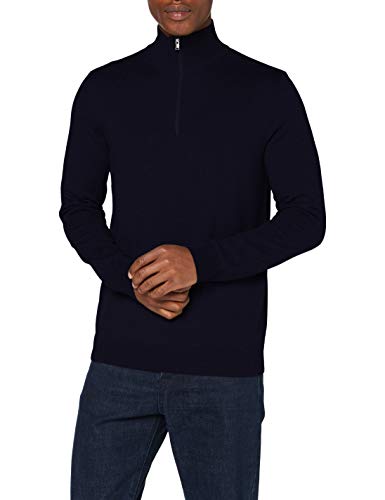 SELECTED HOMME Herren Slhberg Half Zip Cardigan B Noos Sweatshirt, Navy Blazer, XL EU von SELECTED HOMME
