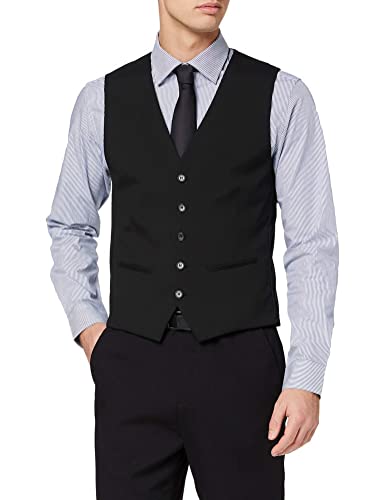 SELECTED HOMME Herren Shdnewone-mylologan1 Black Wai-coat Noos Weste, Schwarz, 50 EU von SELECTED HOMME