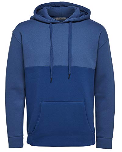 SELECTED HOMME Kapuzenpullover Slhpatt Block Hood Sweat Herren (S, Blau (Federal Blue)) von SELECTED HOMME