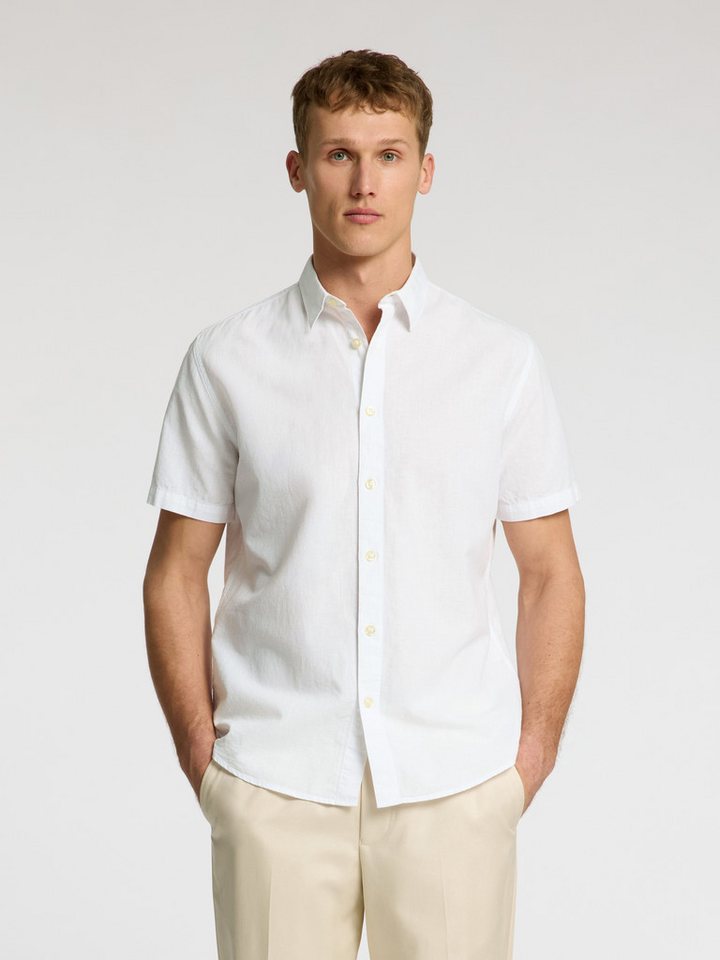 Selected Kurzarmhemd SLHREG-SUN SHIRT SS NOOS mit Leinen von Selected