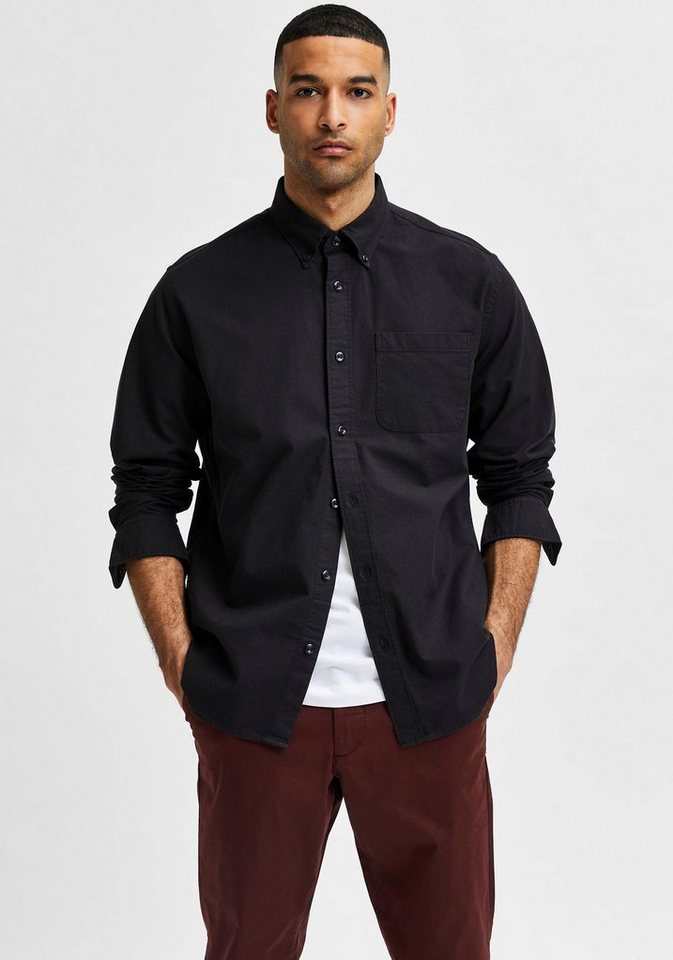 Selected Langarmhemd SLHREGRICK-OX SHIRT LS NOOS mit Brusttasche von Selected
