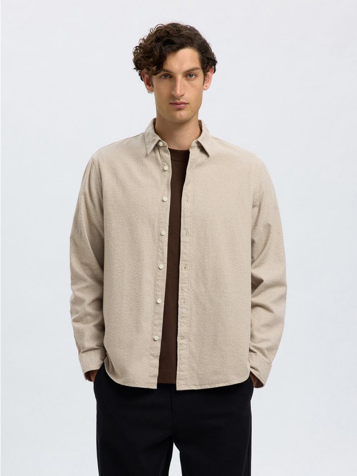 Selected Langarmhemd SLHREGNOAH BRUSHED TWIST SHIRT LS NOOS von Selected
