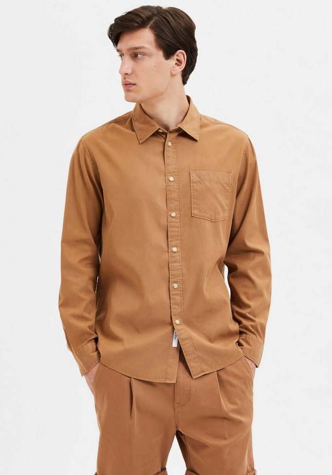 SELECTED HOMME Langarmhemd SLHREGPASTEL-LINEN SHIRT LS W von SELECTED HOMME