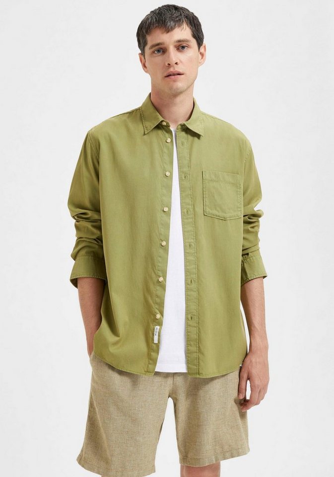 SELECTED HOMME Langarmhemd SLHREGPASTEL-LINEN SHIRT LS W von SELECTED HOMME