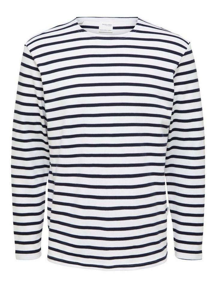 SELECTED HOMME Langarmshirt SLHBRIAC STRIPE (1-tlg) aus Baumwolle von SELECTED HOMME