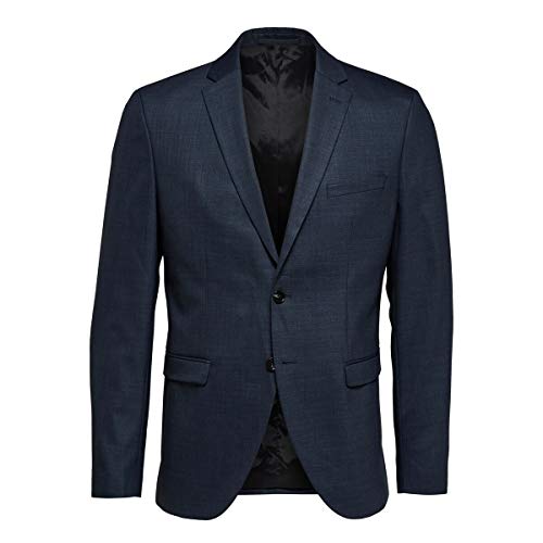 SELECTED HOMME Herren SLHSLIM-MYLOSTATE Flex BL STR BLZ B NOOS Blazer, Dark Blue, 58 von SELECTED HOMME