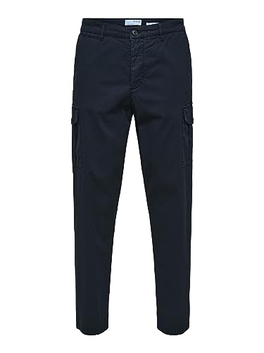 SELECTED HOMME Herren Slhslimtapered-wick 172 Cargo W Noos Hose, Dark Sapphire, 33W / 32L EU von SELECTED HOMME