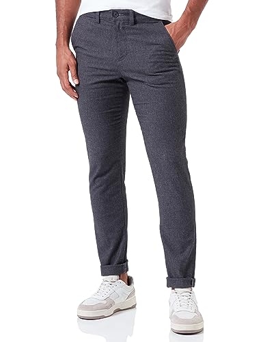 SELETED HOMME Herren SLHSLIM-Miles 175 Brushed Pants W NOOS Hose, Dark Grey/Detail:Structure, 33W x 32L von SELETED HOMME