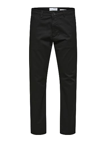 SELETED HOMME Herren Slhslim-new Miles 175 Flex Pants W Chino, Schwarz, 34W / 34L EU von SELETED HOMME