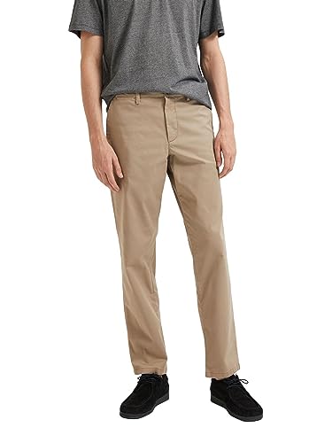 SELECTED HOMME Herren Slhstraight-new Miles 196 Flex Pants W N, Greige, 34W / 32L von SELETED HOMME