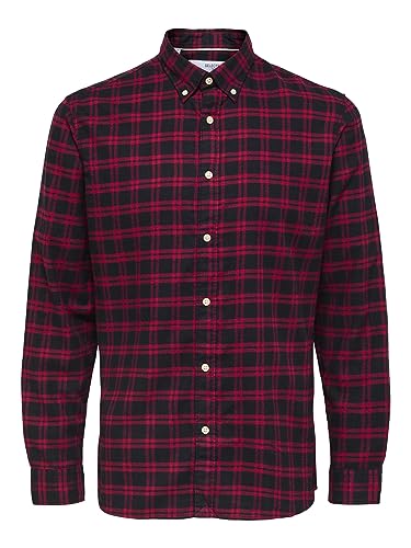 SELECTED HOMME Herren Slhslimflannel Shirt W Noos Flanellhemd, Biking Red 2, XXL EU von SELECTED HOMME