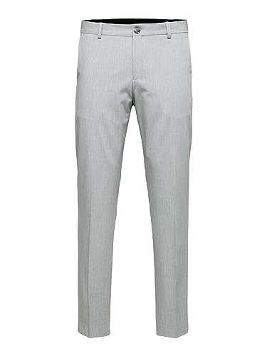 SELETED HOMME Men's SLHSLIM-Liam TRS Flex B NOOS Hose, Light Grey Melange, 50 von SELETED HOMME