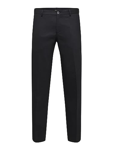 SELETED HOMME Men's SLHSLIM-Neil TRS B NOOS Anzughose, Black, 42 von SELETED HOMME