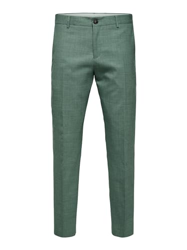 SELETED HOMME Herren SLHSLIM-Oasis Linen TRS NOOS Anzughose, Light Green Melange, 32 von SELETED HOMME