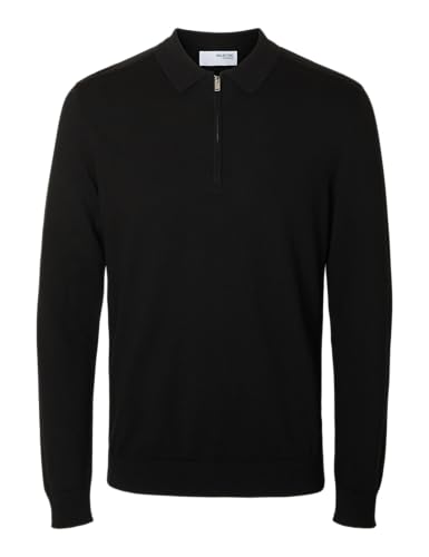 Selected Homme Male Langarm-Poloshirt Strick von Selected Homme