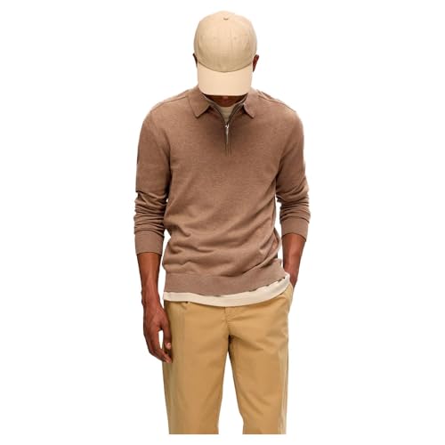 Selected Homme Male Langarm-Poloshirt Strick von Selected Homme