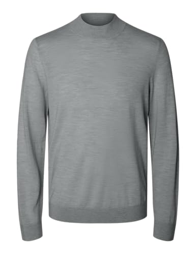 SELECTED HOMME Male Mock Neck Pullover 100% Merinowoll von SELECTED HOMME