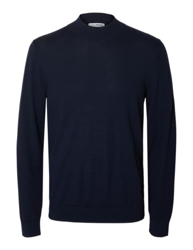 SELECTED HOMME Male Mock Neck Pullover 100% Merinowoll von SELECTED HOMME