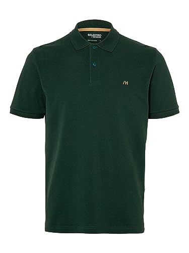 SELETED HOMME Men's SLHDANTE SS Polo W NOOS T-Shirt, Trekking Green, XL von SELECTED HOMME