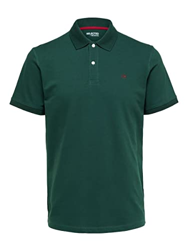 SELECTED HOMME Herren SLHAZE SS Polo W NOOS 16082840, Trekking Green, L von SELECTED HOMME