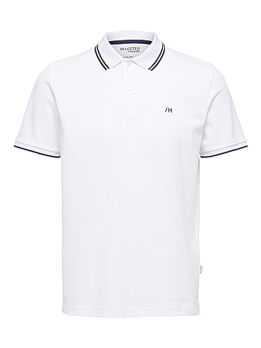 SELETED HOMME Men's SLHDANTE Sport SS Polo W NOOS T-Shirt, Bright White, XXL von SELECTED FEMME