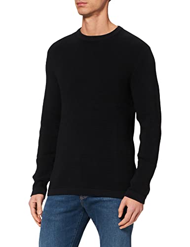 Selected Homme White Mens Black L/S Knit von SELECTED HOMME