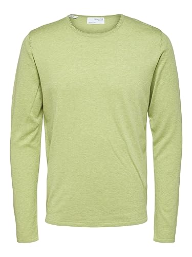 SELETED HOMME Men's SLHROME LS Knit Crew Neck B NOOS Pullover, Lint/Detail:Melange, S von SELECTED HOMME