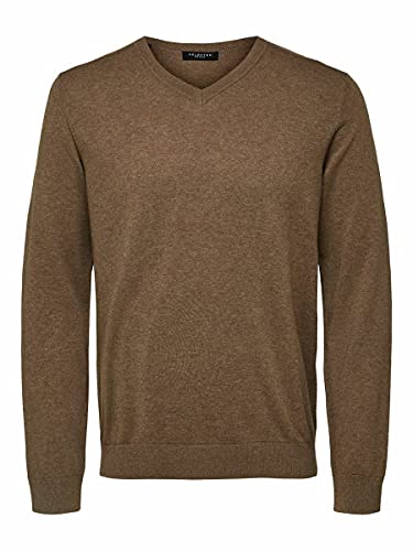 SELECTED HOMME Male Pullover Pimabaumwoll V-Ausschnitt von SELECTED HOMME