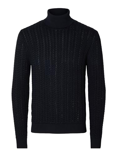 SELECTED HOMME Male Pullover Zopfstrick Rollkragen von SELECTED FEMME