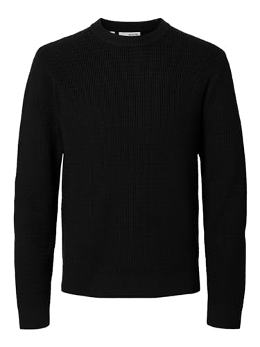 Selected Homme Male Pullover mit Rundhalsausschnitt Texturierter von SELECTED HOMME