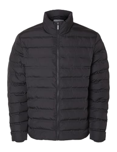 Selected Homme Herren Slhbarry Quilted Jacket Noos Steppjacke, Black, l von SELECTED HOMME