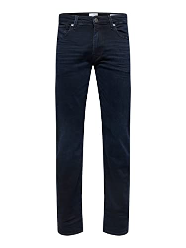 SELECTED HOMME Herren Slhstraight-Scott 24601 Bb St JNS W Noos Jeanshose, Blue Black Denim, 33 EU von SELECTED HOMME