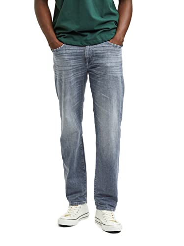 SELECTED HOMME Herren Slhstraight-scott 22604 Lg Su Jns W Noos Jeans, Grau, 32-34 EU von SelectedHomme