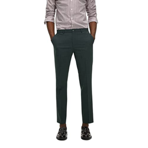 SELECTED HOMME Men's SLHSLIM-Elon TRS Flex B NOOS Anzughose, Dark Green, 44 von SELECTED HOMME