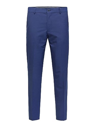 SELECTED HOMME Men's SLHSLIM-Josh DEEP TRS ADV B NOOS Anzughose, Blue Quartz, 54 von SELECTED HOMME