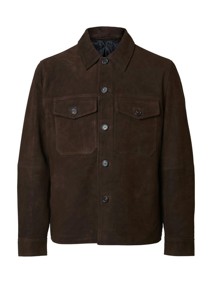 SELECTED HOMME Outdoorjacke SLHTHOM SUEDE OVERSHIRT NOOS von SELECTED HOMME