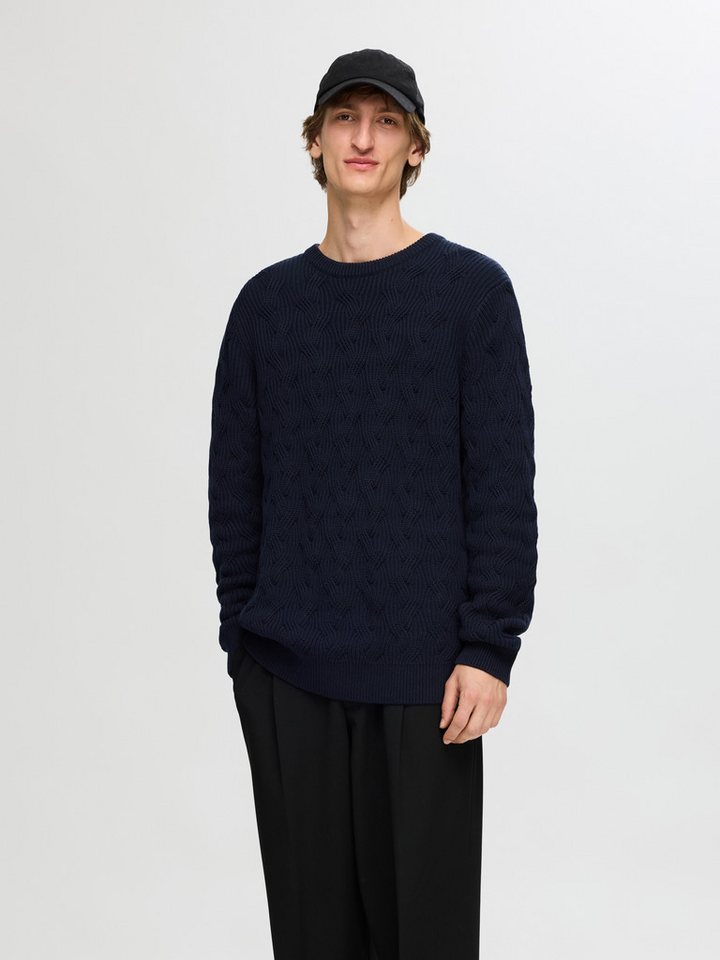 SELECTED HOMME Strickpullover SLHCALLIS LS KNIT CABLE CREW NECK NOOS von SELECTED HOMME
