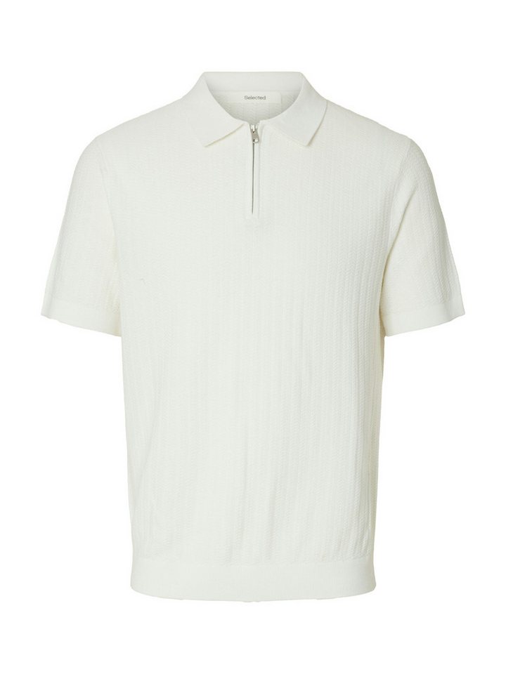 SELECTED HOMME Strickpullover SLHCRAN SS KNIT STRUCTURE ZIP POLO von SELECTED HOMME