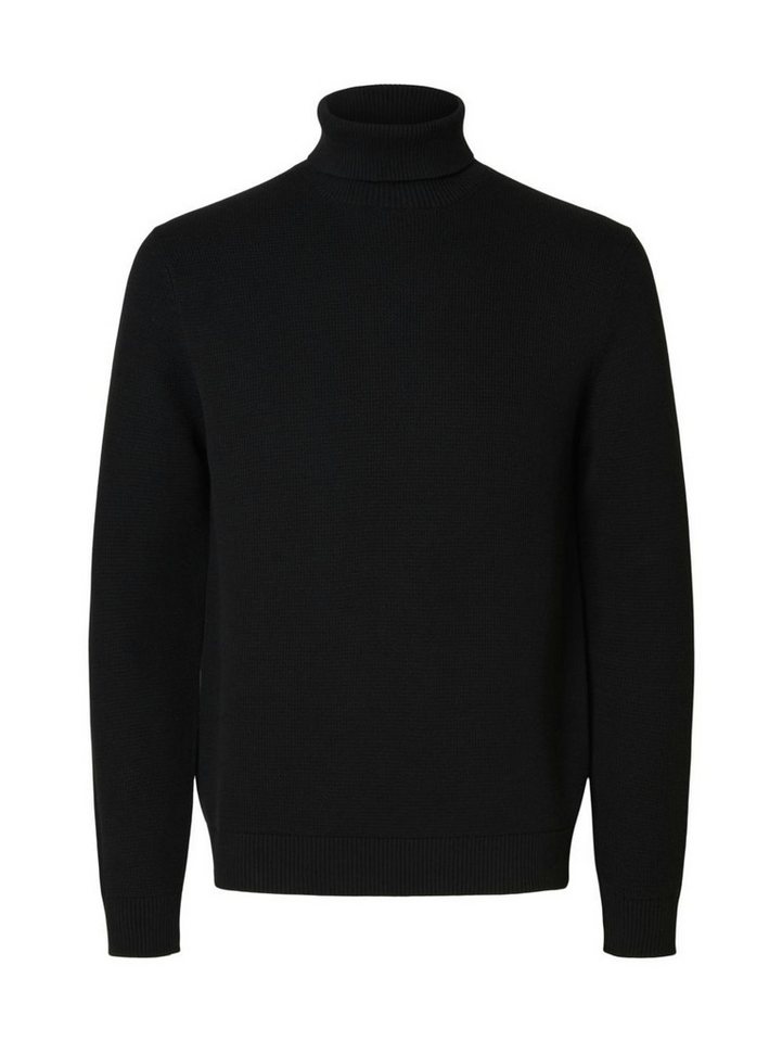 SELECTED HOMME Strickpullover SLHDANE LS KNIT STRUCTURE ROLL NECK aus Baumwolle von SELECTED HOMME