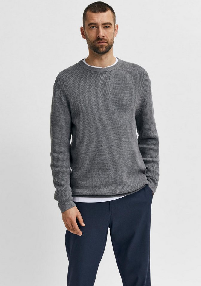 Selected Rundhalspullover ROCKS KNIT CREW NECK von Selected