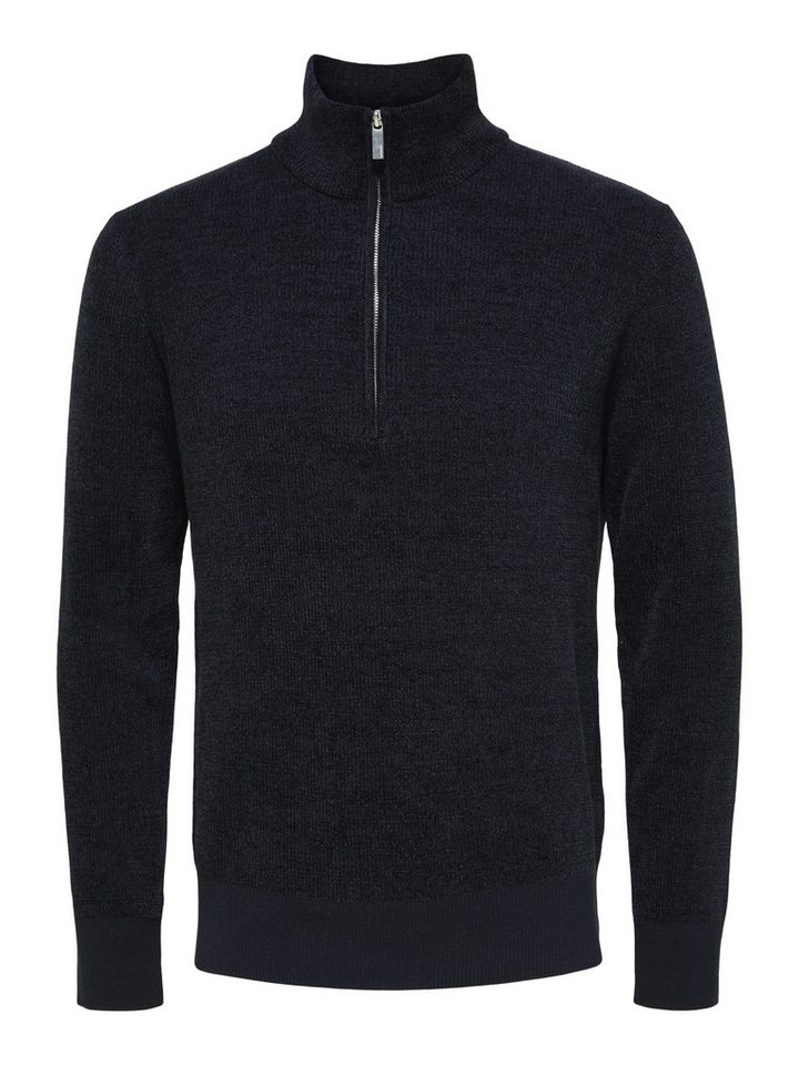 SELECTED HOMME Strickpullover SLHRODNEY LS HIGH NECK HALF ZIP von SELECTED HOMME